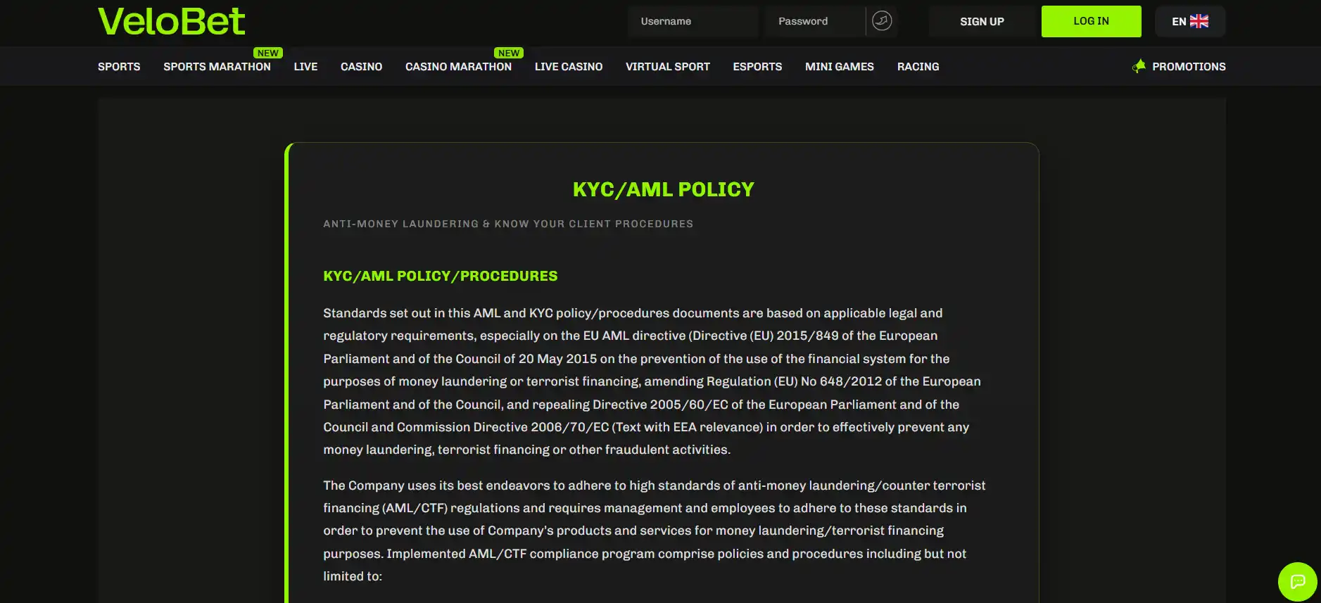 Velobet verification or KYC interface